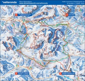 sciare sul sella ronda sciare sul sella ronda - stazioni sciistiche più grandi del mondo
