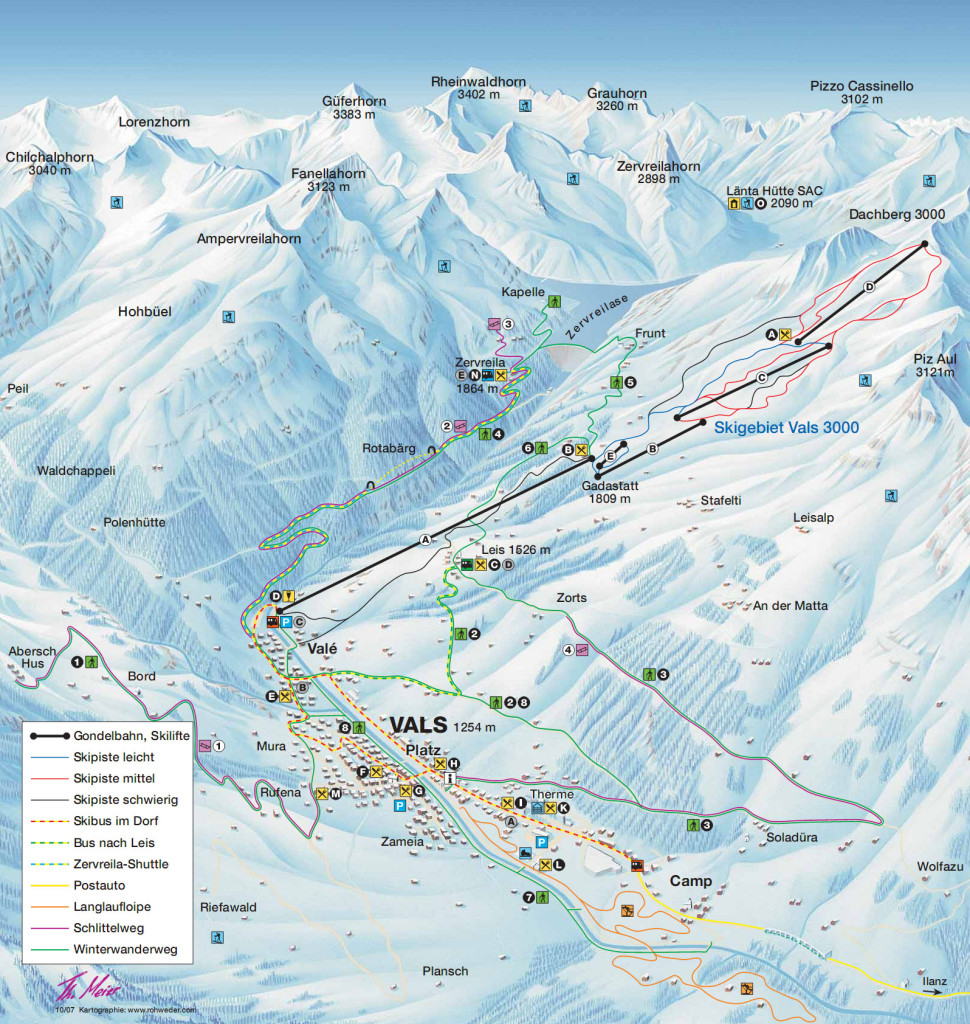 piste da sci di Vals