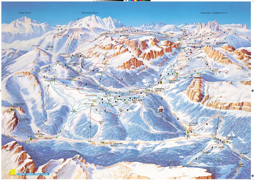 mappa piste Val Badia