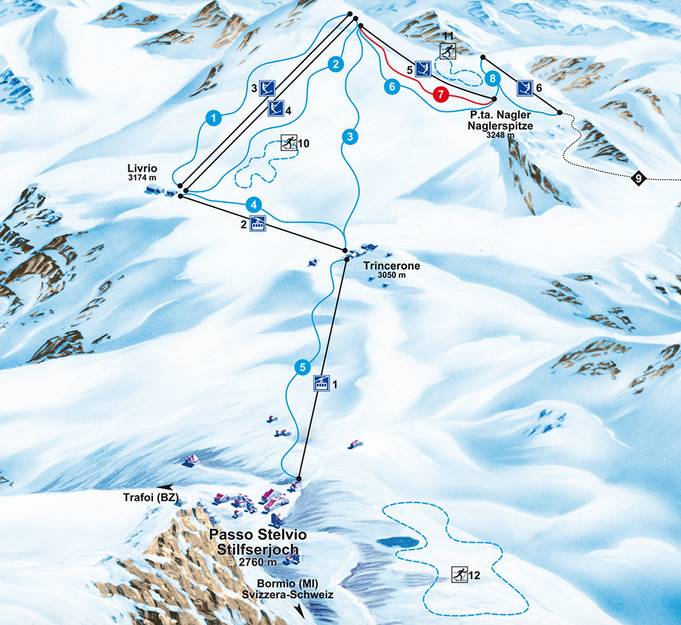 Chiusura temporanea piste da sci ghiacciaio Stelvio: