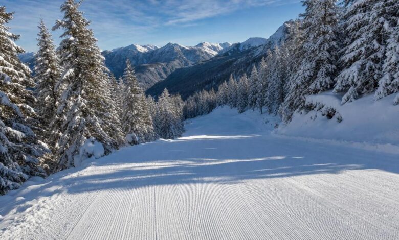Piste e impianti di Fonni Bruncu Spina nell’area del Gennargentu in Sardegna